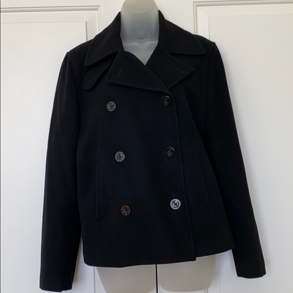 Chaps Waist Length Pea Coat - Picture 1 of 9